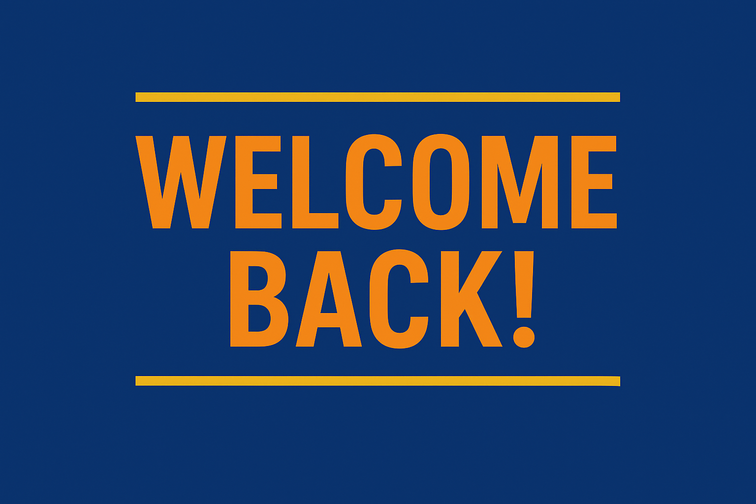 Welcome Back Letter from our President