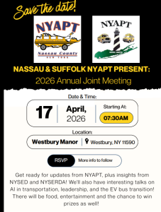 SAVE THE DATE – Joint Meeting Nassau & Suffolk NYAPT